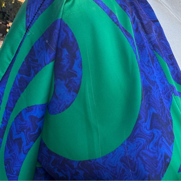 Elegant Green and Blue Maxi Dress - Picture 9 of 14